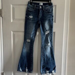 Kids Blue Distressed Denim Jeans